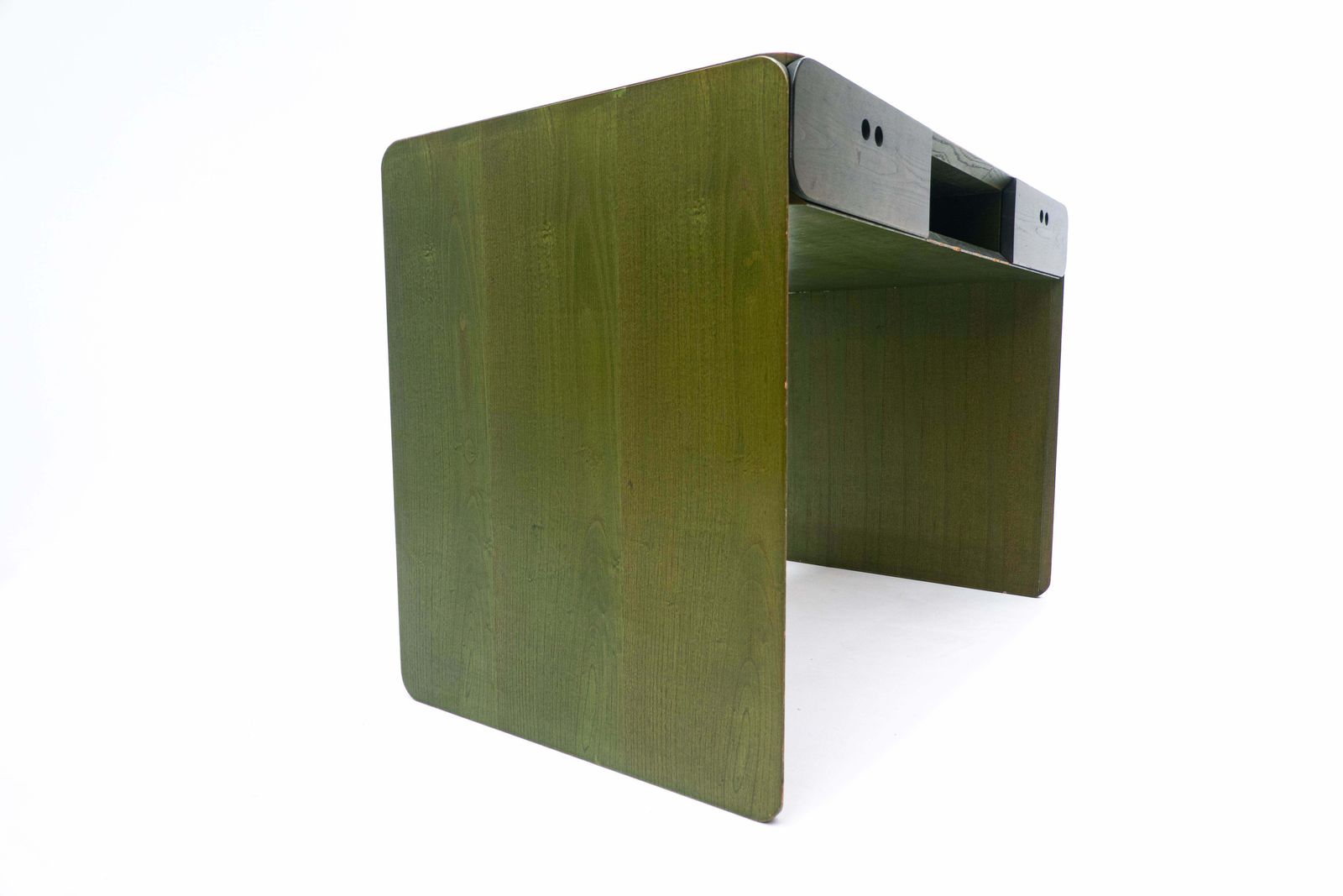Mid Century Green Wooden Desk By Derk Jan De Vries   The Netherlands 1960s photo vinterior