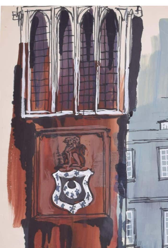 Trinity Hall, Cambridge VI Painting By Margaret Souttar photo furniture