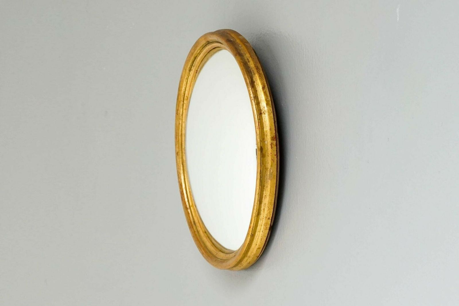 Convex Mirror, 1950s, Pine, Vintage photo furniture