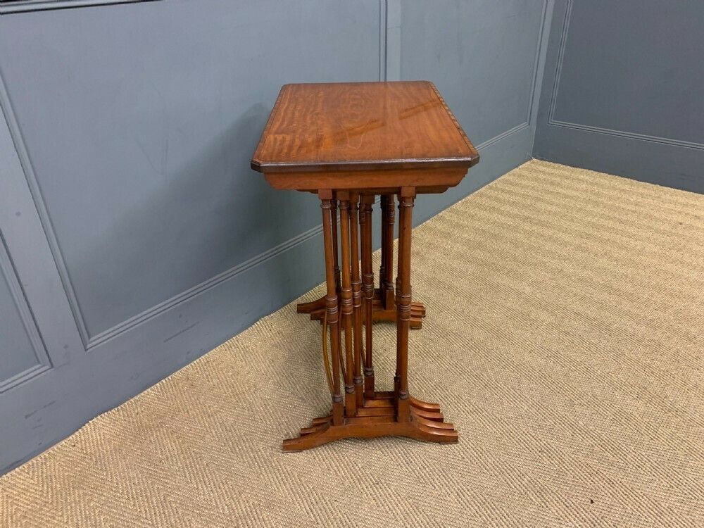 Inlaid Satinwood Nest Of 4 Tables photo vinterior