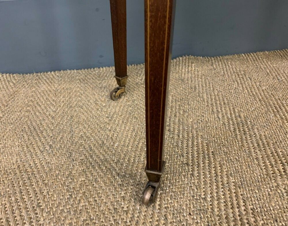 Edwardian Oval Inlaid Mahogany Writing Table photo 715.0