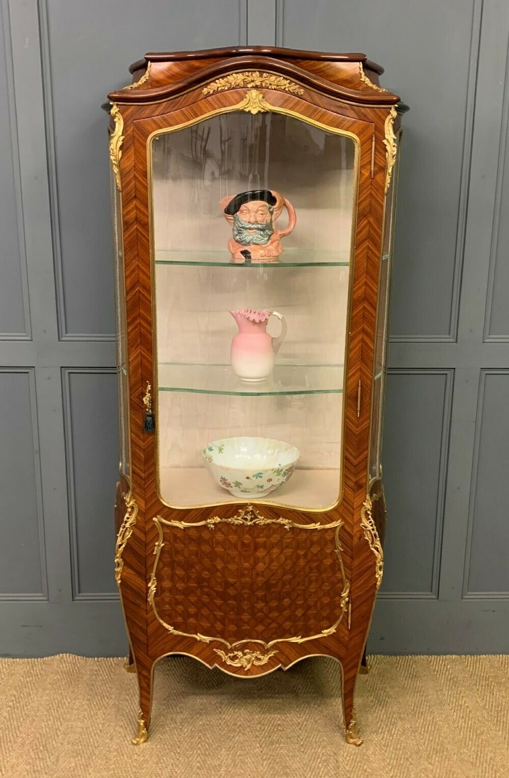 Superb 19th Century French Kingwood Parquetry Vitrine photo furniture