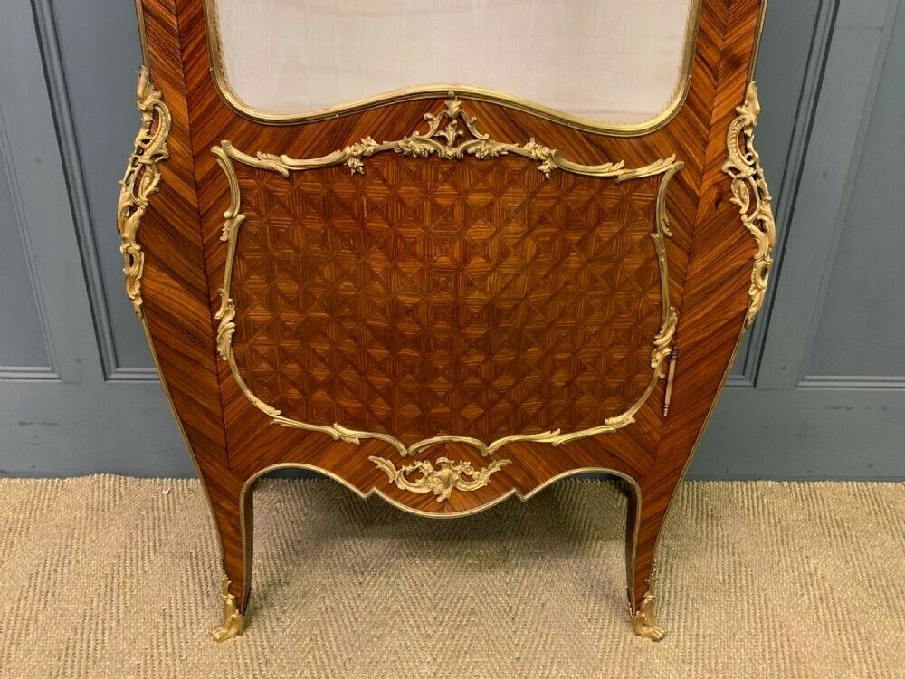Superb 19th Century French Kingwood Parquetry Vitrine photo Furniture