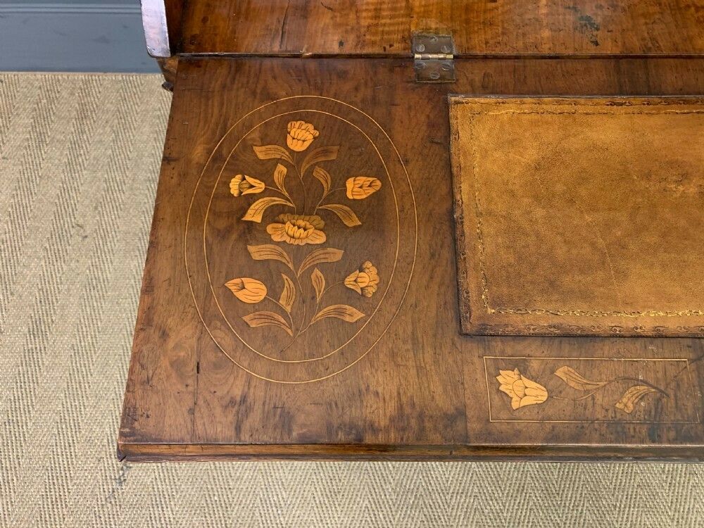 Furniture 18th Century Dutch Marquetry Walnut Bureau photo