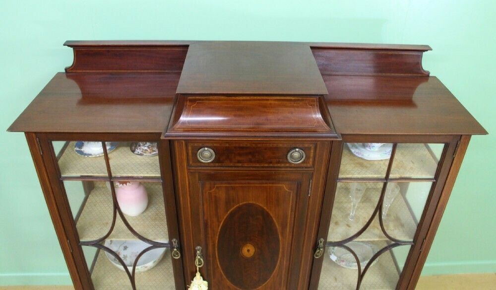 Shapland And Petter Inlaid Mahogany Side Cabinet photo for sale