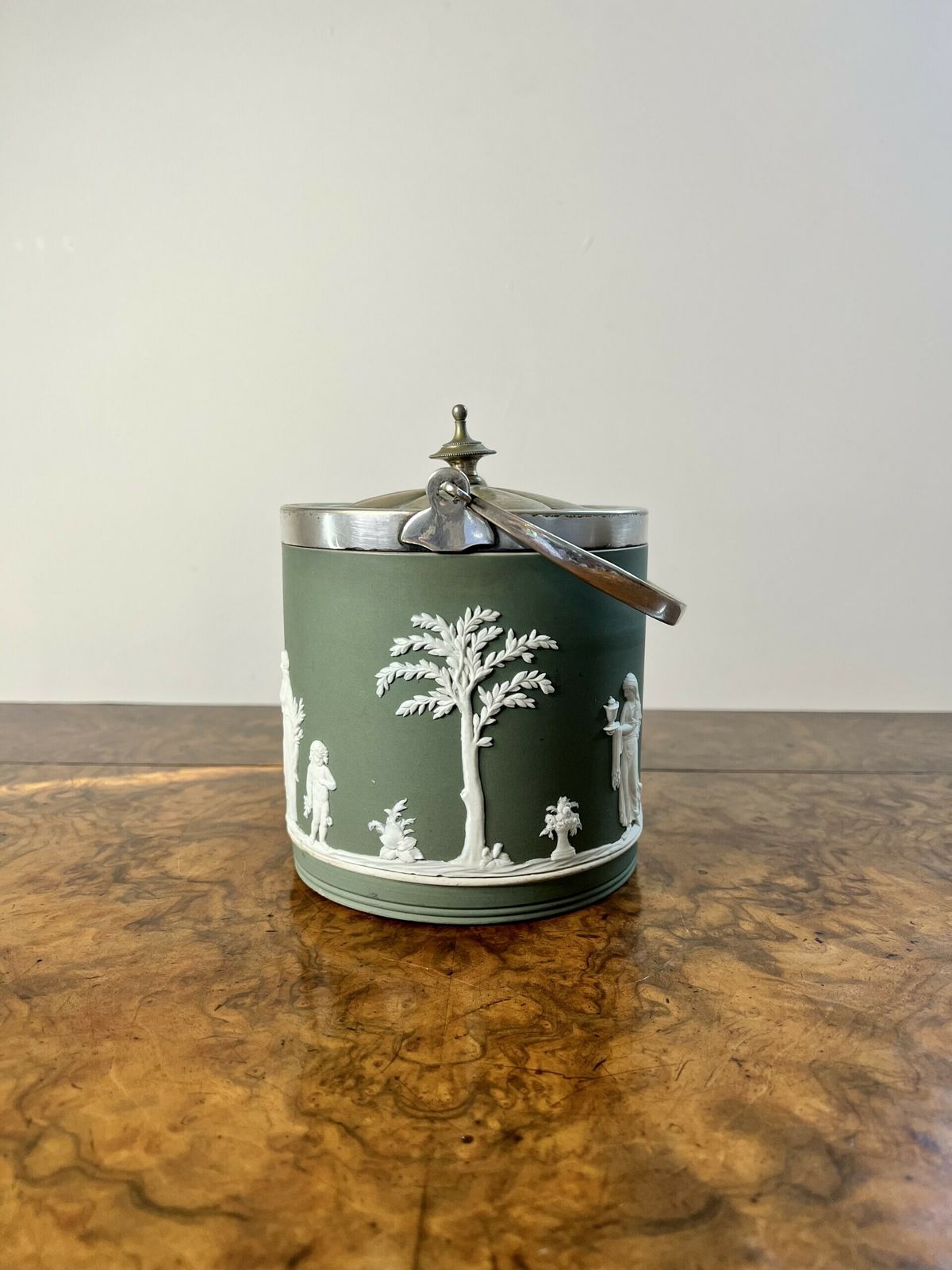 Quality Antique Wedgwood Jasper Ware Biscuit Barrel photo furniture