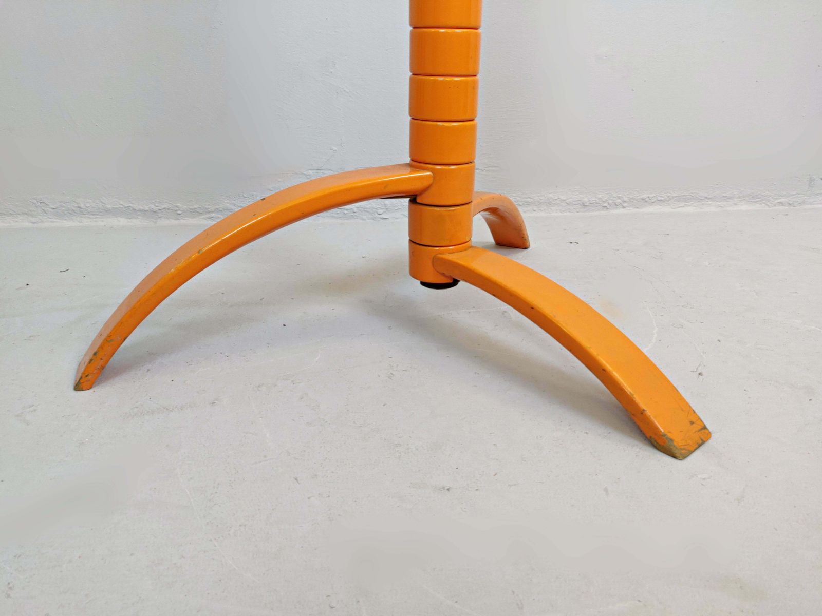 Sculptural Orange Lacquered Wood Coat Rack By Bruce Tippett Renna photo furniture