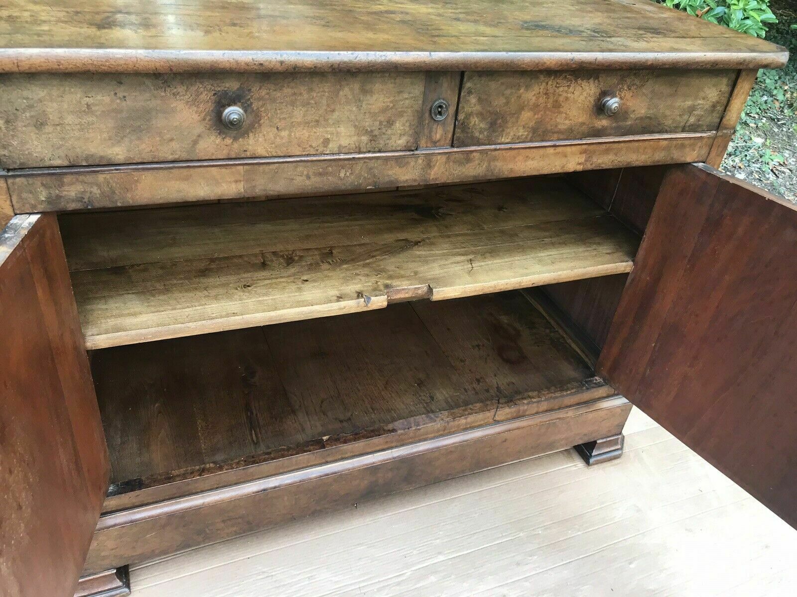Antique Victorian Burle Walnut Veneer Chiffonier Dresser Server Buffet Sideboard photo buy