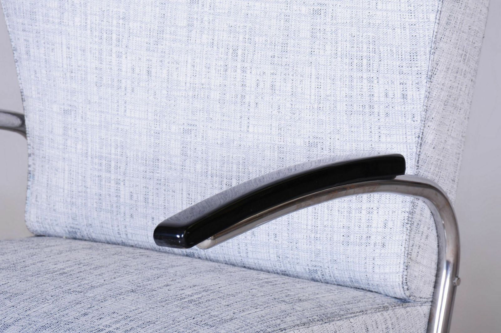 Restored Bauhaus Armchair By Kovona, Chrom Plated Steel, Germany, 1930s photo 1750.0