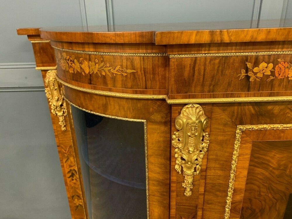 Victorian Burr Walnut Marquetry Credenza photo 3650.0