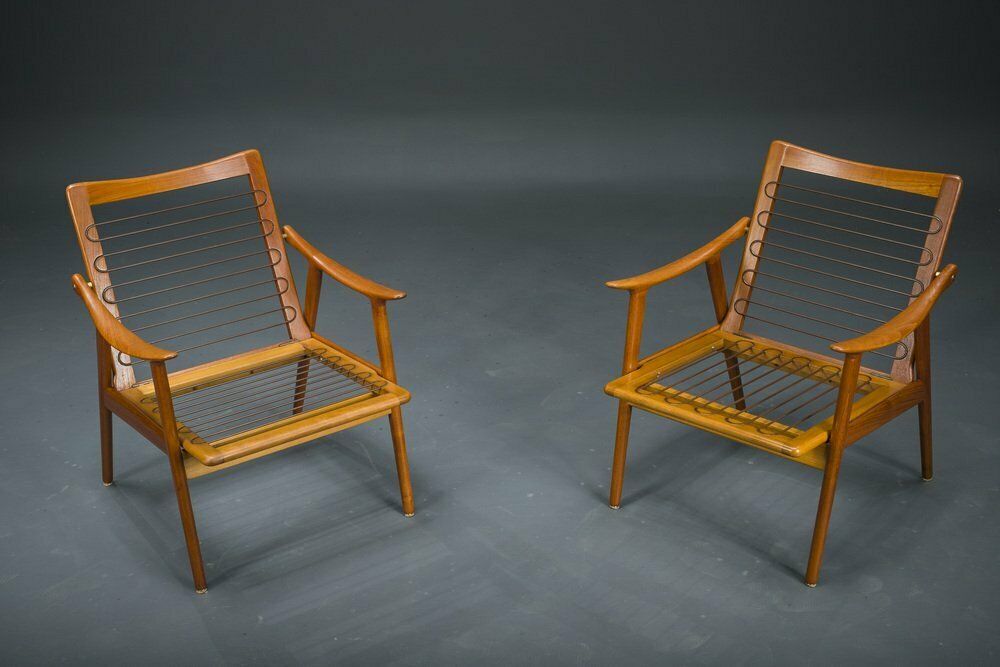 photo vintage Model 563 Chairs By Fredrik Kayser For Vatne Lenestolfabrikk, Norway, 1960s, Set Of 2