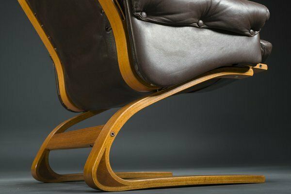Brown Leather Armchairs By Elsa & Nordahl Solheim For Rybo Rykken & Co., 1970s, Set Of 2 photo 1680.0