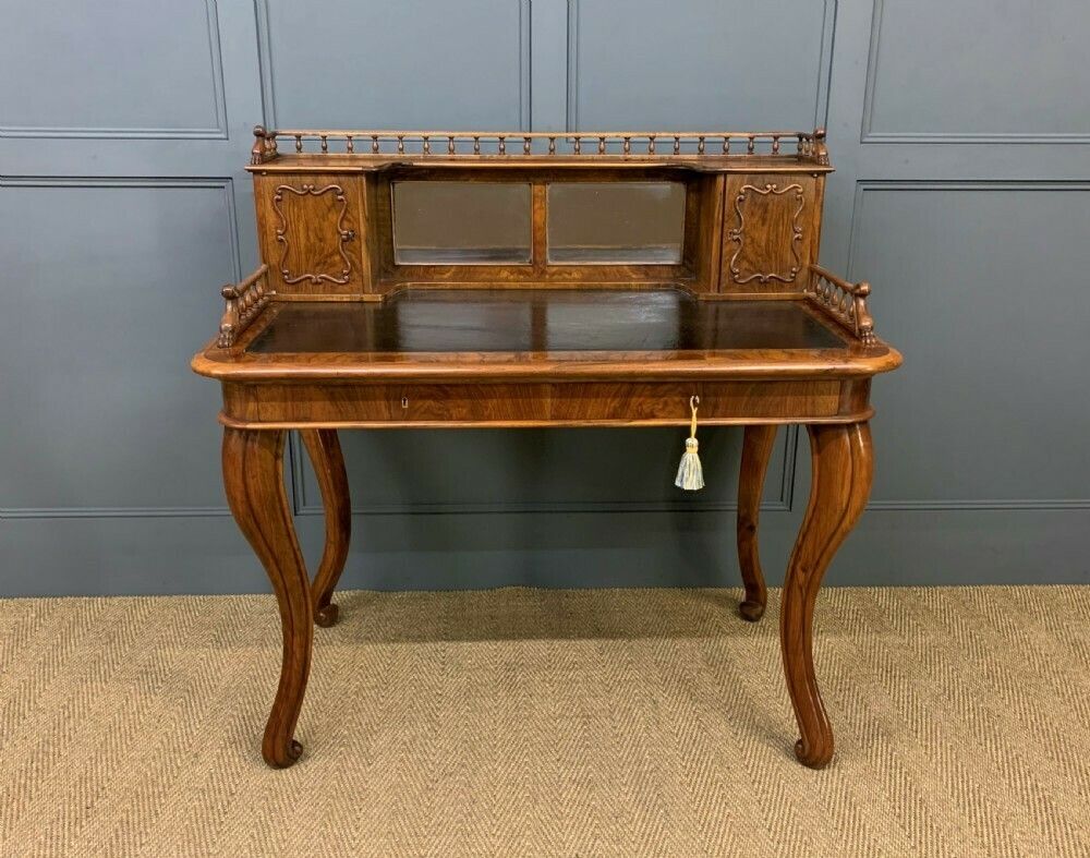 19th Century Burr Walnut Bonheur Du Jour photo furniture