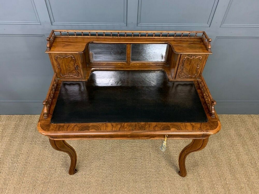 19th Century Burr Walnut Bonheur Du Jour photo for sale