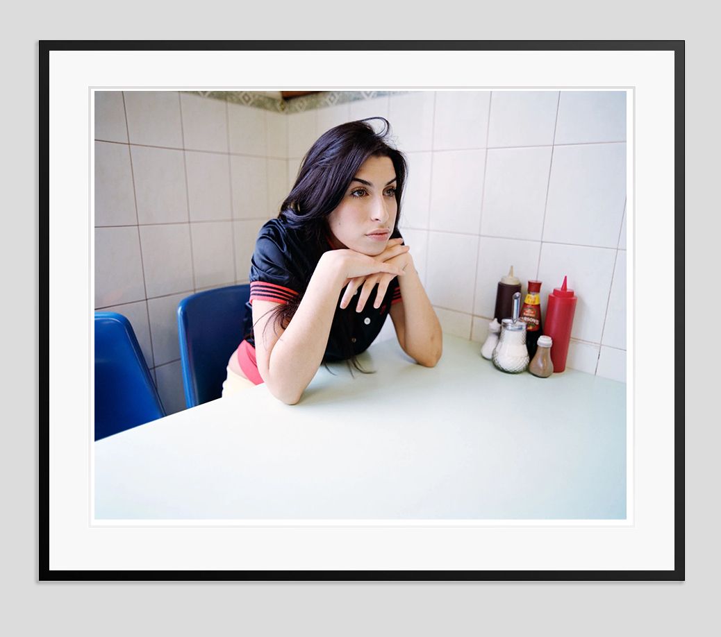 'Amy Winehouse Kentish Town Cafe' Jake Chessum Framed In Black