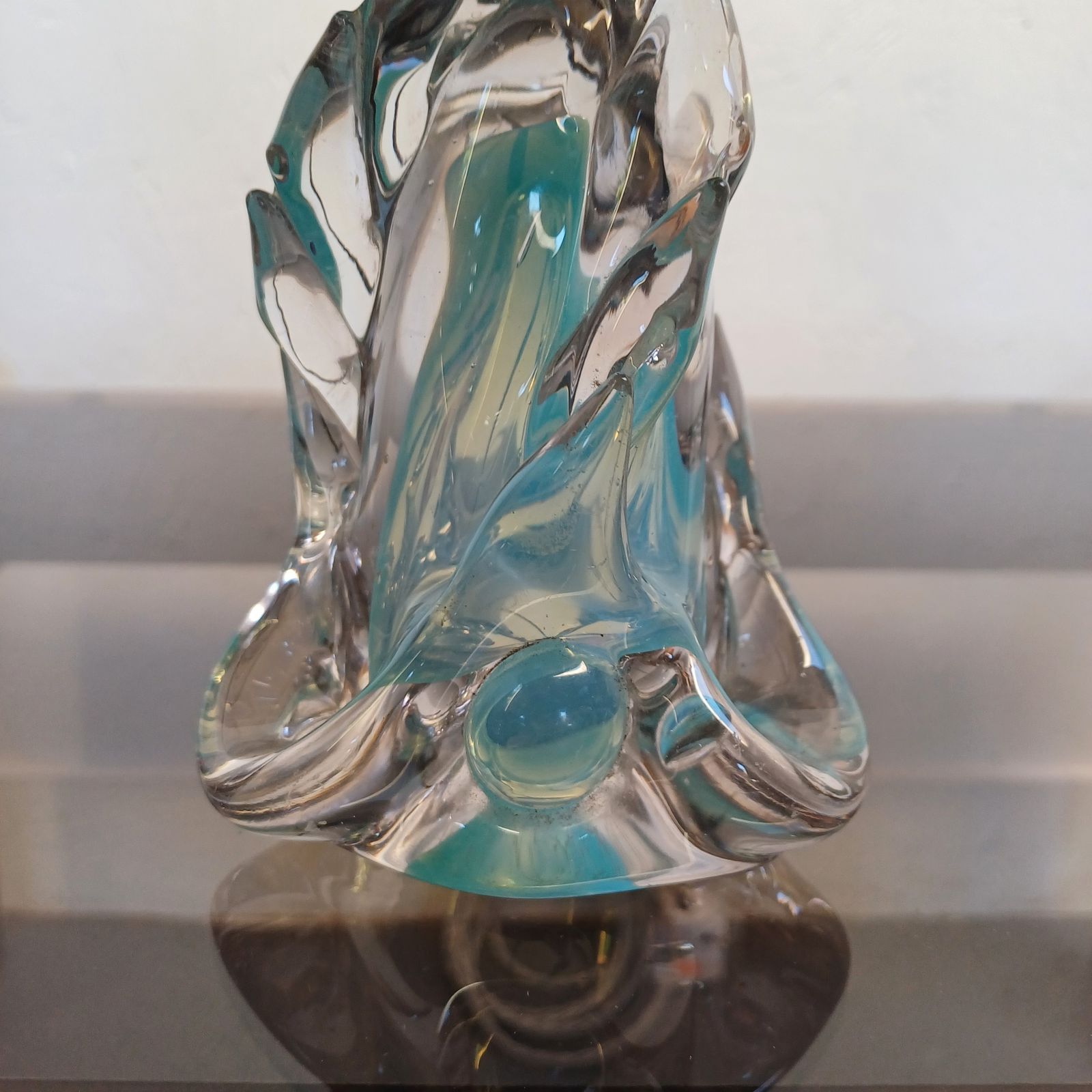 Murano Sommerso Pale Blue Glass Lamp photo furniture