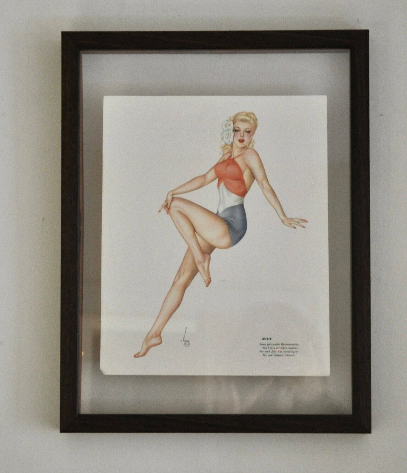 Ww2 Calendar Girl Varga Esquire July/August