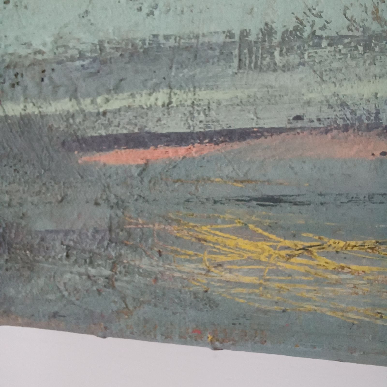 Stonebarrow From Lyme, Oil On Canvas By Richard Robbins  1980s photo vintage