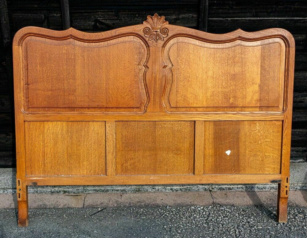 French Louis XV Style Carved Honey Oak Double Bed Frame  W1 B666 photo Furniture