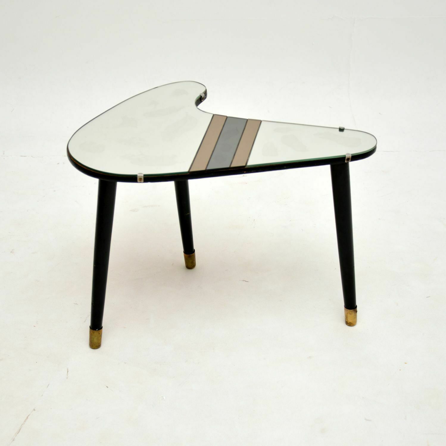 Vintage Mirrored Top Side Table