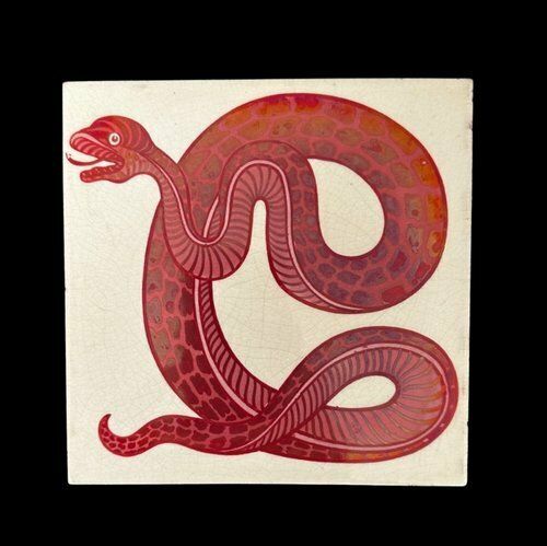 William De Morgan Tile, 1800s, Antique