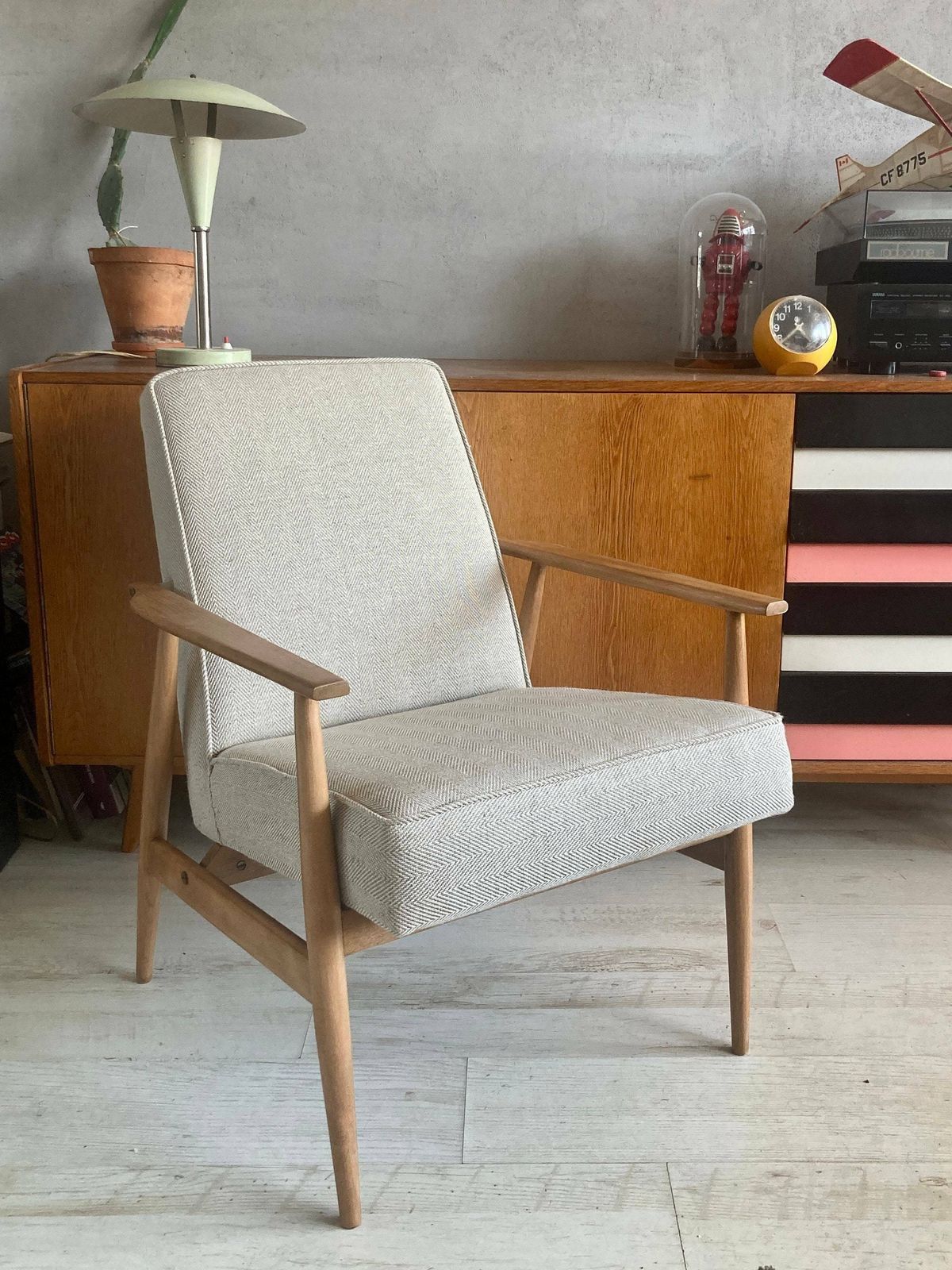 Vintage Polish Armchair 300 190 In 100% Natural Fabric. Personalization!