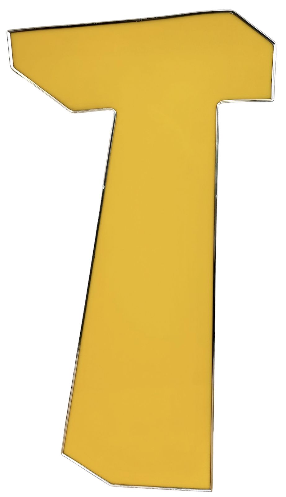 Large Vintage Yellow Illuminated Letter T , 1980s