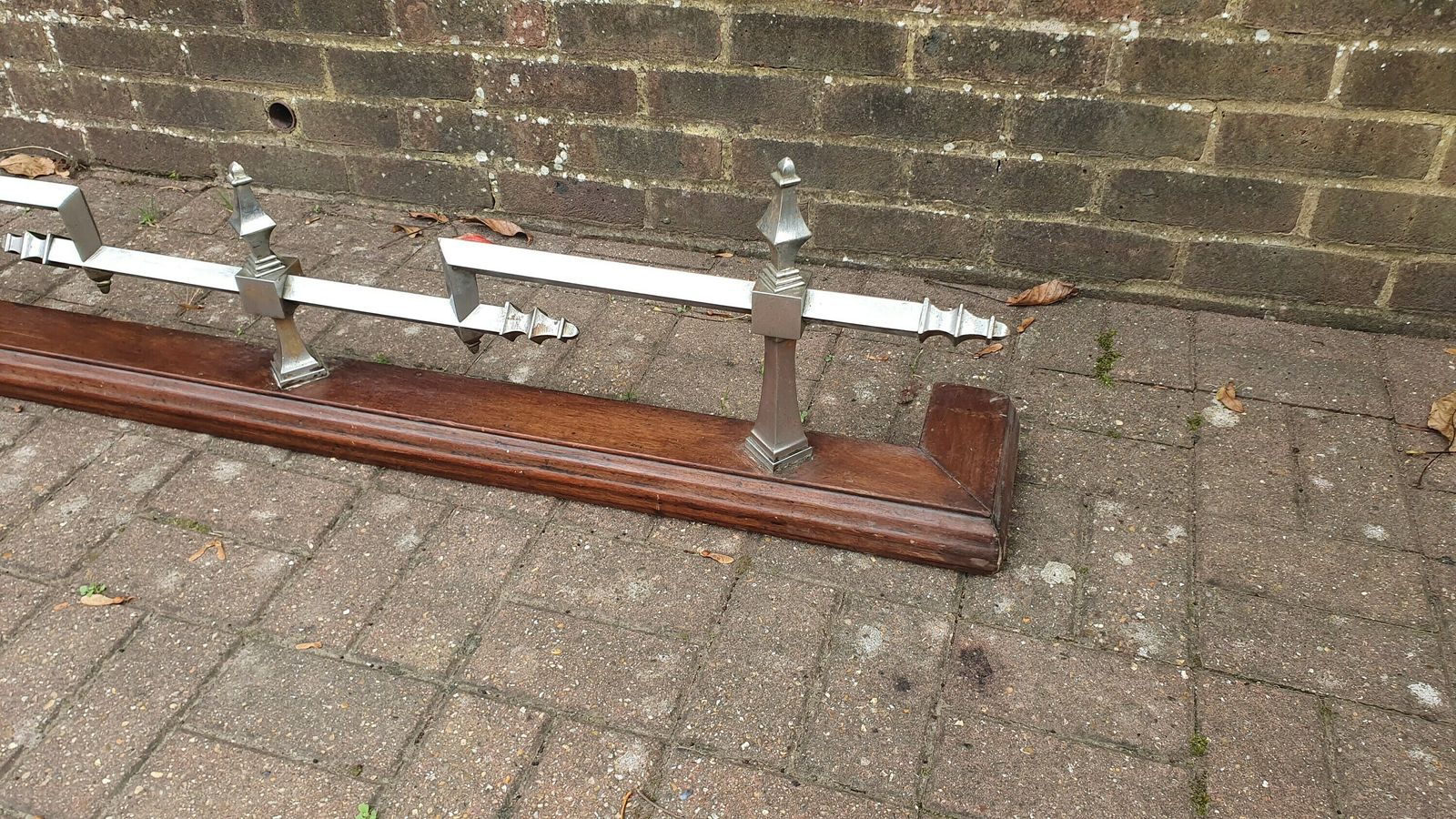 Large Vintage Chrome And Hardwood Fender Mid European Gothic Arts And Crafts Art Nouveau Deco photo furniture