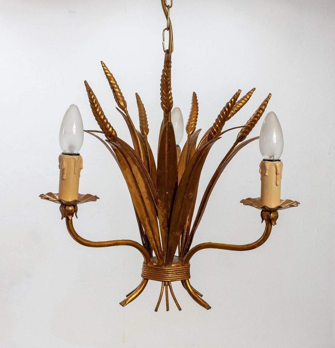 French Wheat Sheaf Pendant Lamp, 1970s photo furniture