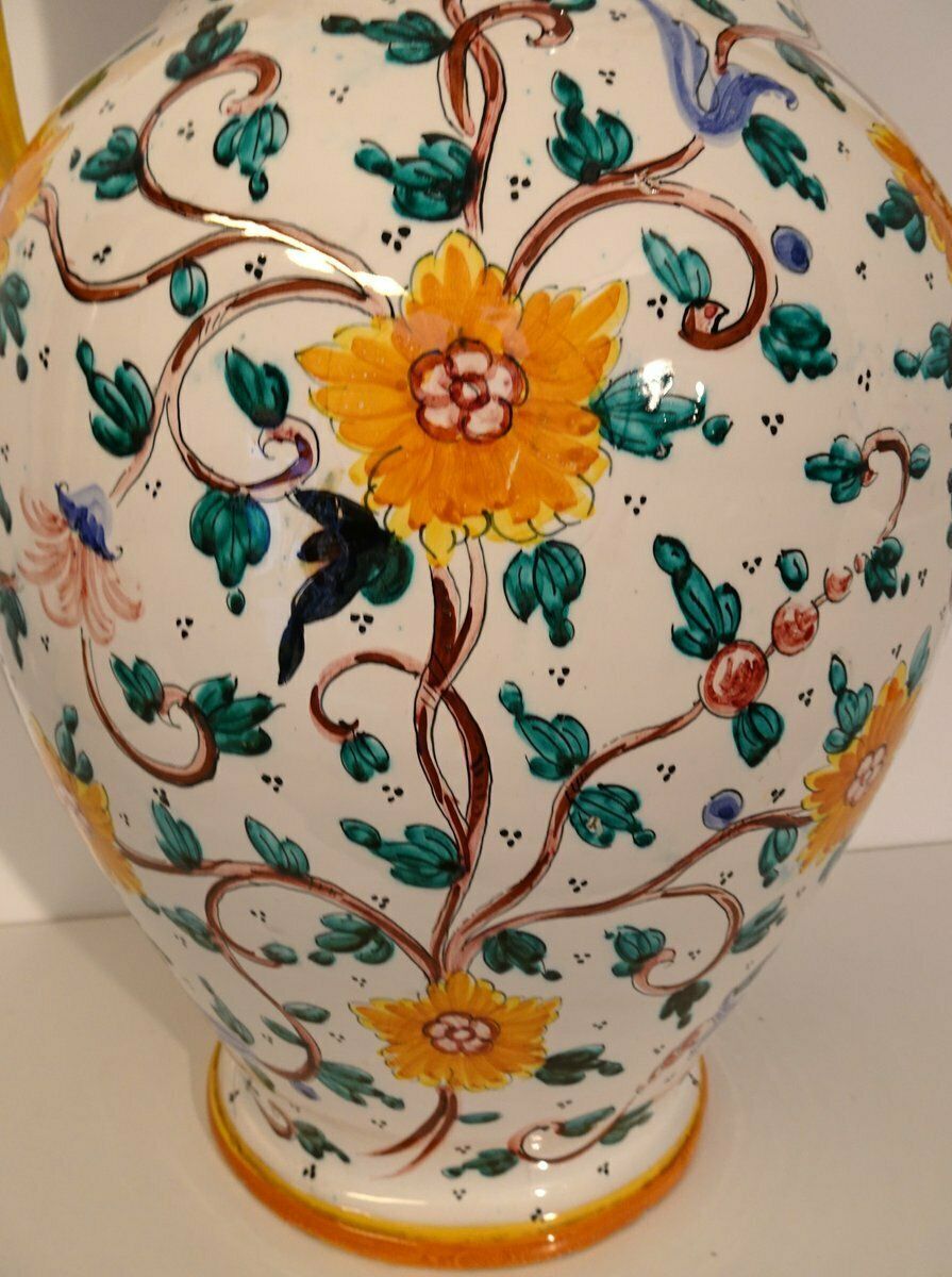 photo buy Italian Vase Majolica Ceramic From Proffessor Alfredo Santarelli, Perugia, Italy, 1950s