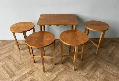 Poul Hundevad Style Vintage Coffee Table And Side Tables photo for sale
