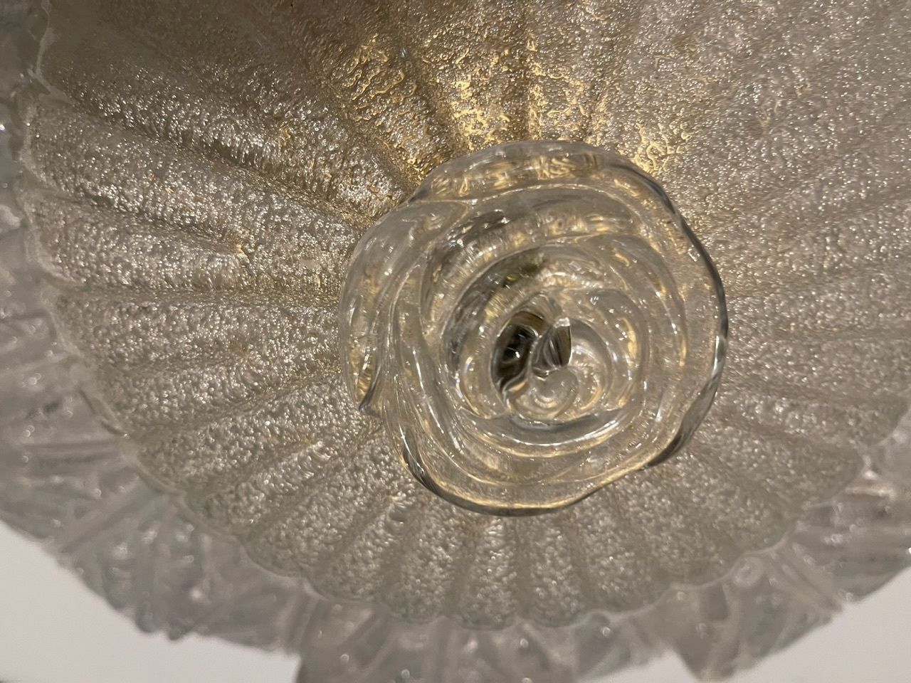 Large Venetian Murano Glass Flushmounts Set Of 2 photo 2200.0