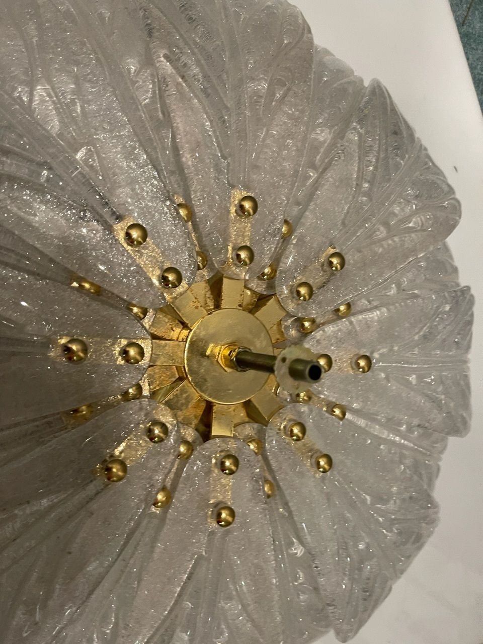 photo buy Large Venetian Murano Glass Flushmounts Set Of 2