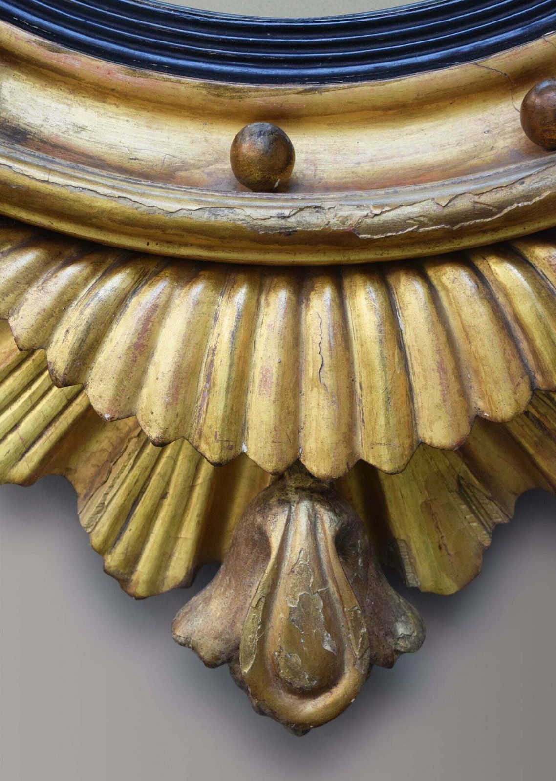 Regency Gilt Convex Mirror, 1800s photo furniture