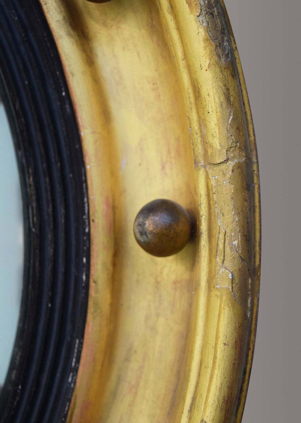 2450.0 Regency Gilt Convex Mirror, 1800s photo