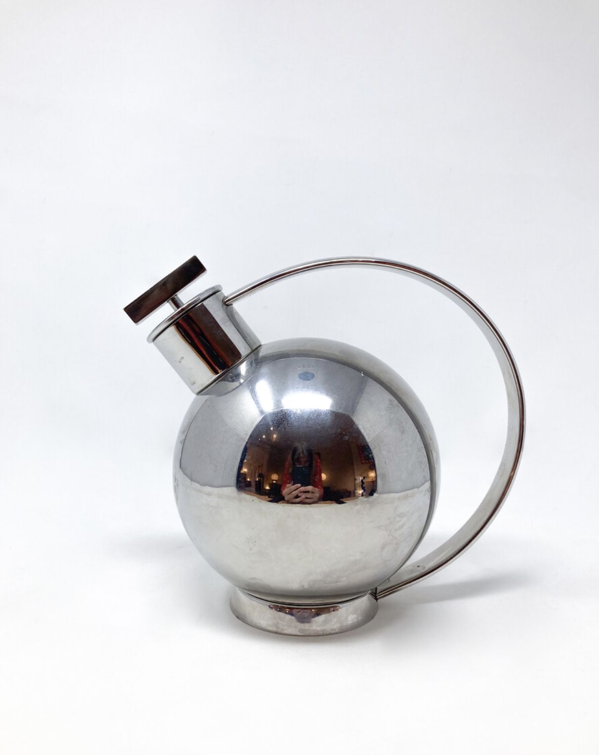 Mid Century Modern Cocktail Shaker By Marianne Brandt For Alessi, Italy