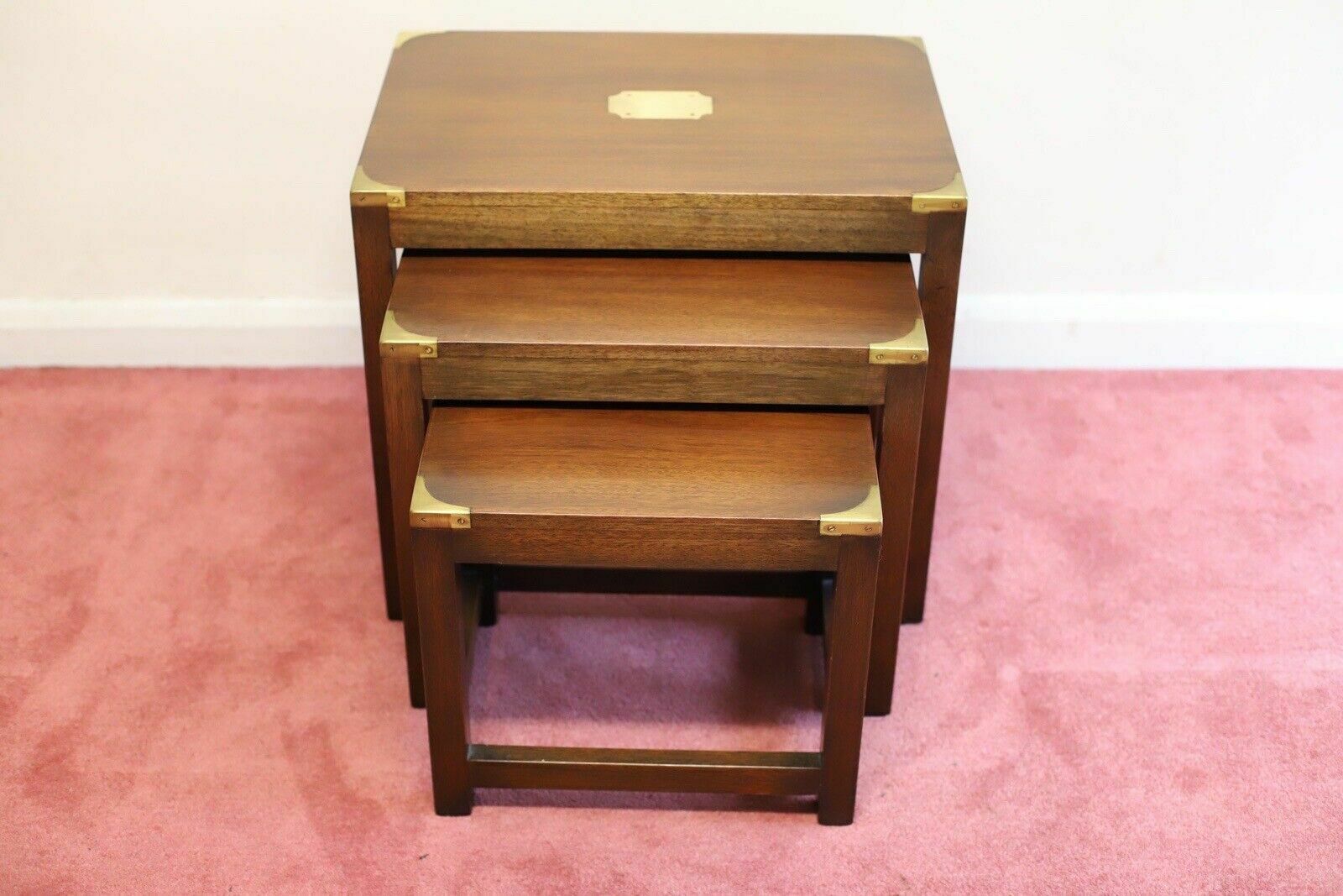photo for sale Military Campaign Style Nest Of Three Tables