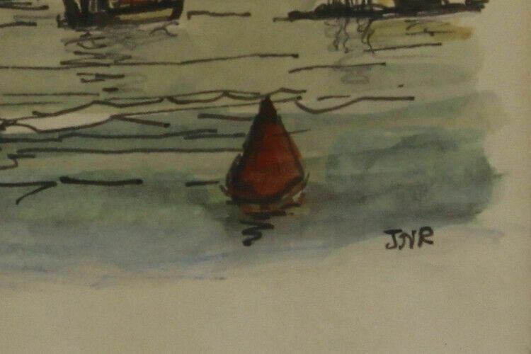 Line And Colour Wash By J. N. Rogers. Titled "Steam, Sail And Energy". photo for sale