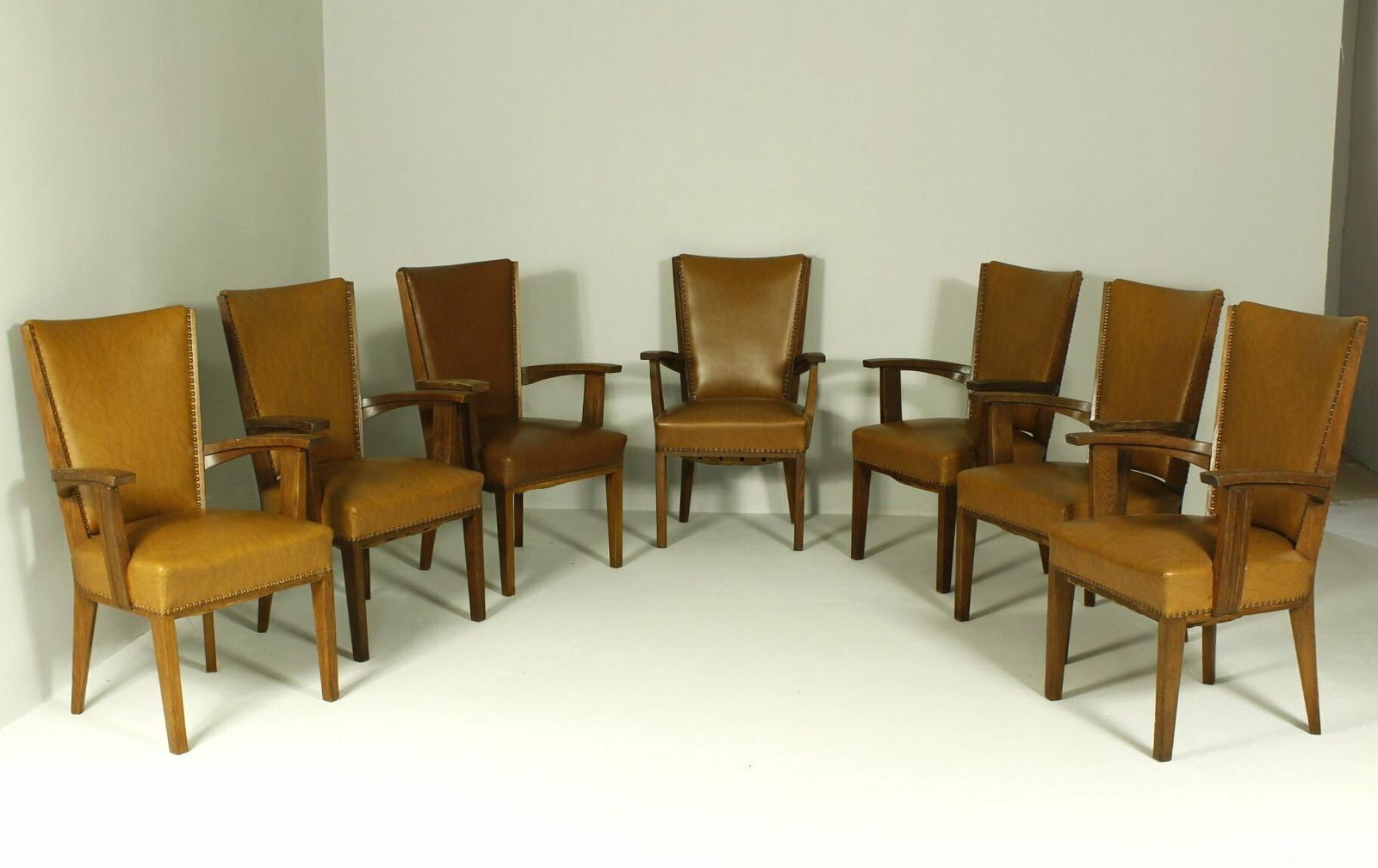 Armchairs By H. Wouda For H. Pander & Zn., 1920s, Set Of 7 photo furniture