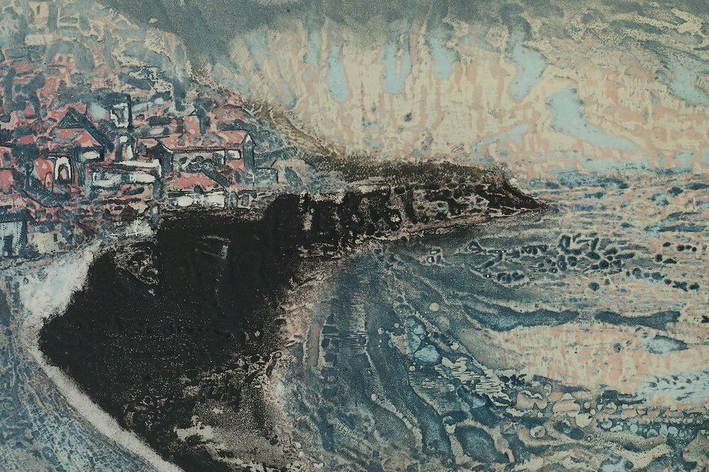 Lawrence Heyman, Sea Coast, Etching On Arches Paper, 1960s photo 855.0