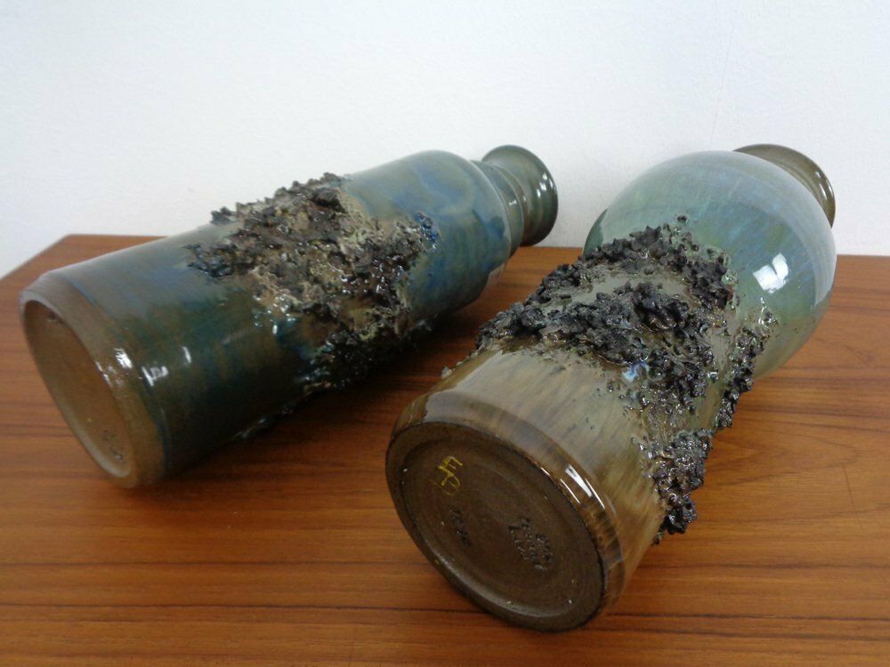 Glit Lava Ceramics Bowls & Vases By Ragnar Kjartansson, 1960s, Set Of 7 photo vinterior