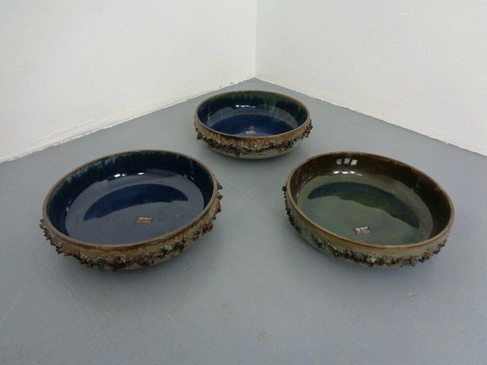 photo for sale Glit Lava Ceramics Bowls & Vases By Ragnar Kjartansson, 1960s, Set Of 7