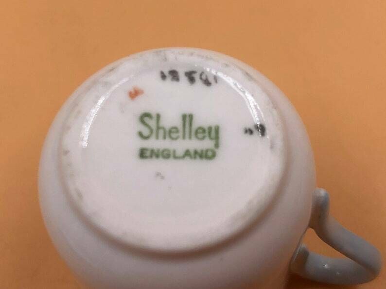 Shelley China Blue Rock Miniature Cabinet Demitasse Cup & Saucer. Duo. No. 13591. photo buy