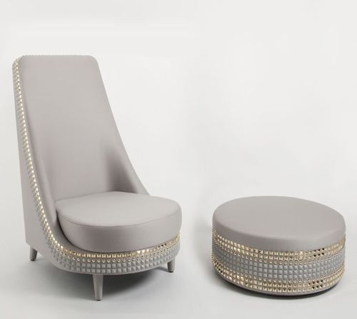 Lee Broom Salon Arm Chair And Ottoman