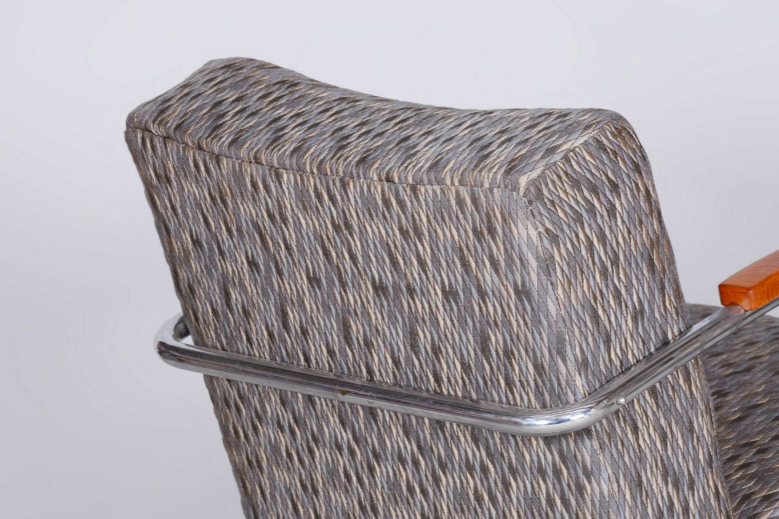 photo furniture Restored Bauhaus Armchair, By Mücke Melder, Original Upholstery, Czech, 1930s