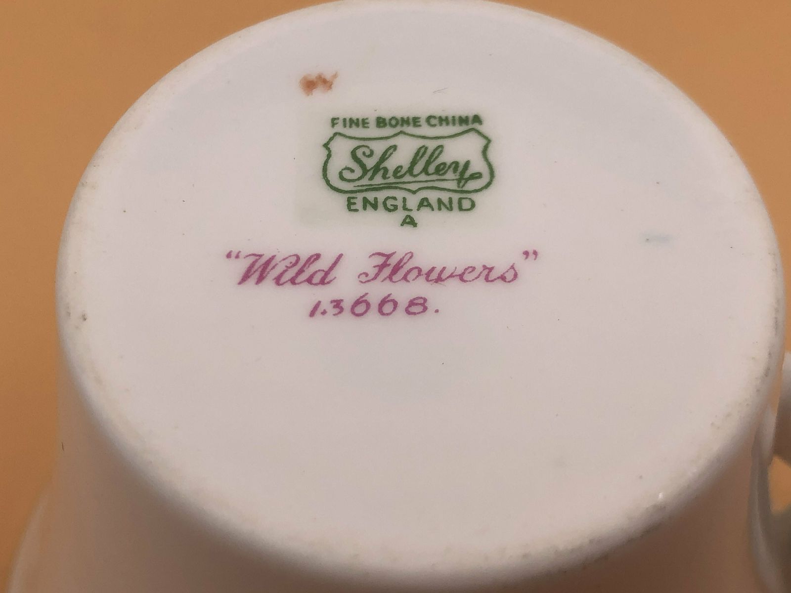 photo for sale Shelley China Wild Flowers Regent Shape Tea Cup, Saucer And Side Plate Trio. 13668. C1935.