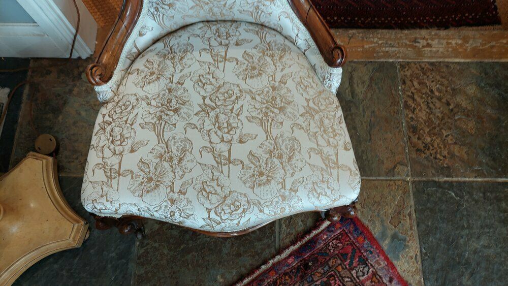 Victorian Walnut Nursing Chair photo Furniture
