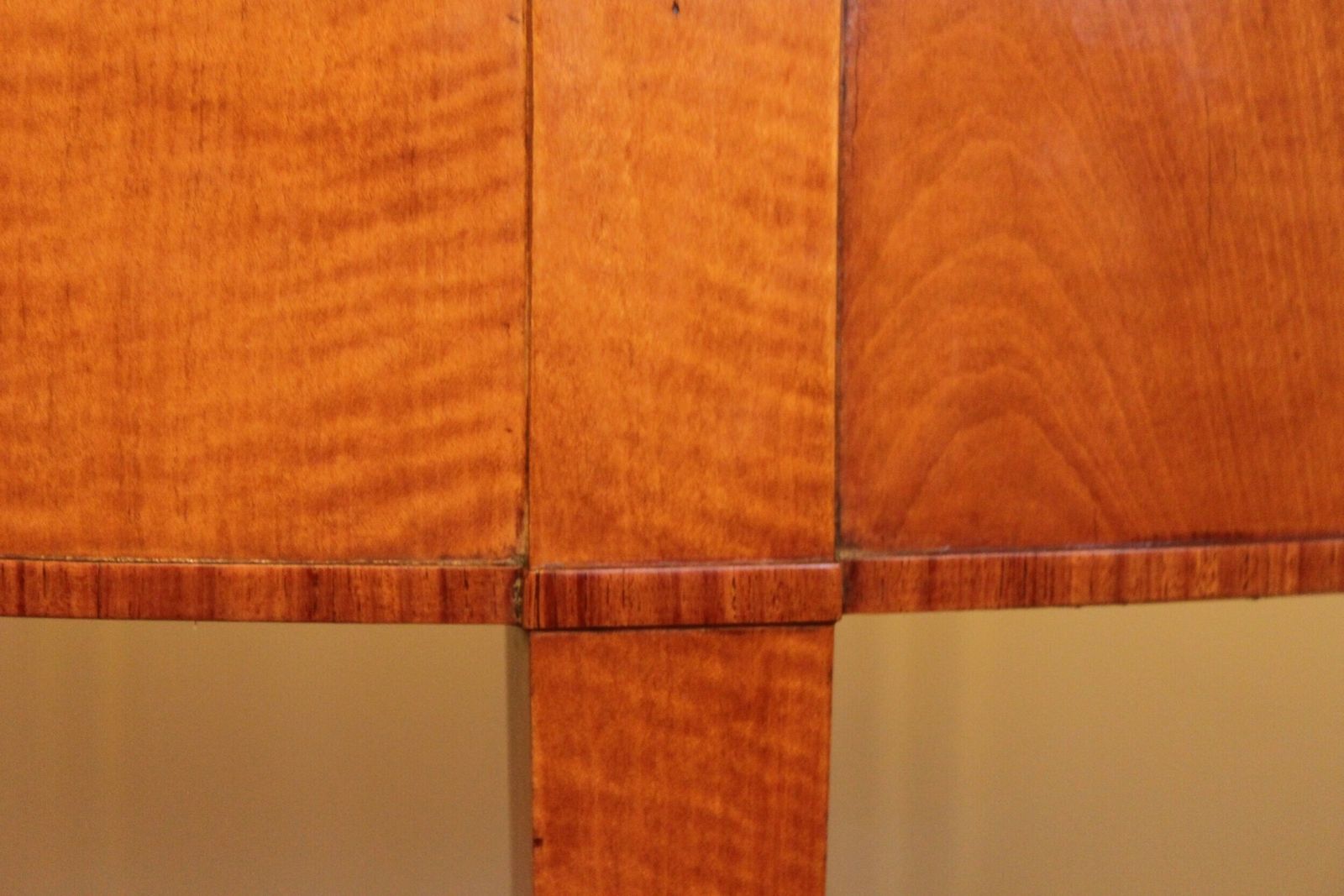 An Early 19th Century Satinwood Demi Lune Console Table photo vintage