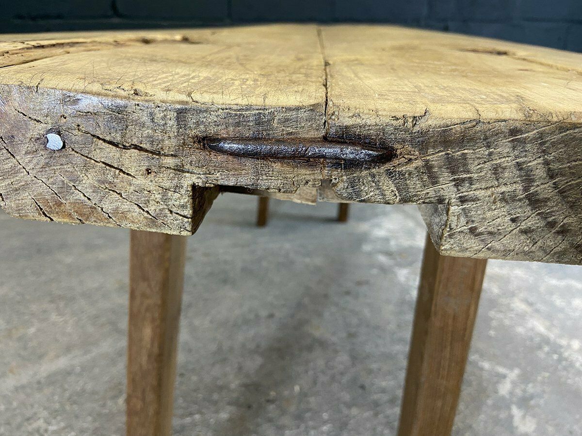 Furniture An Early 20th Century Hardwood Butchers Table Or Pig Bench From Hungary photo