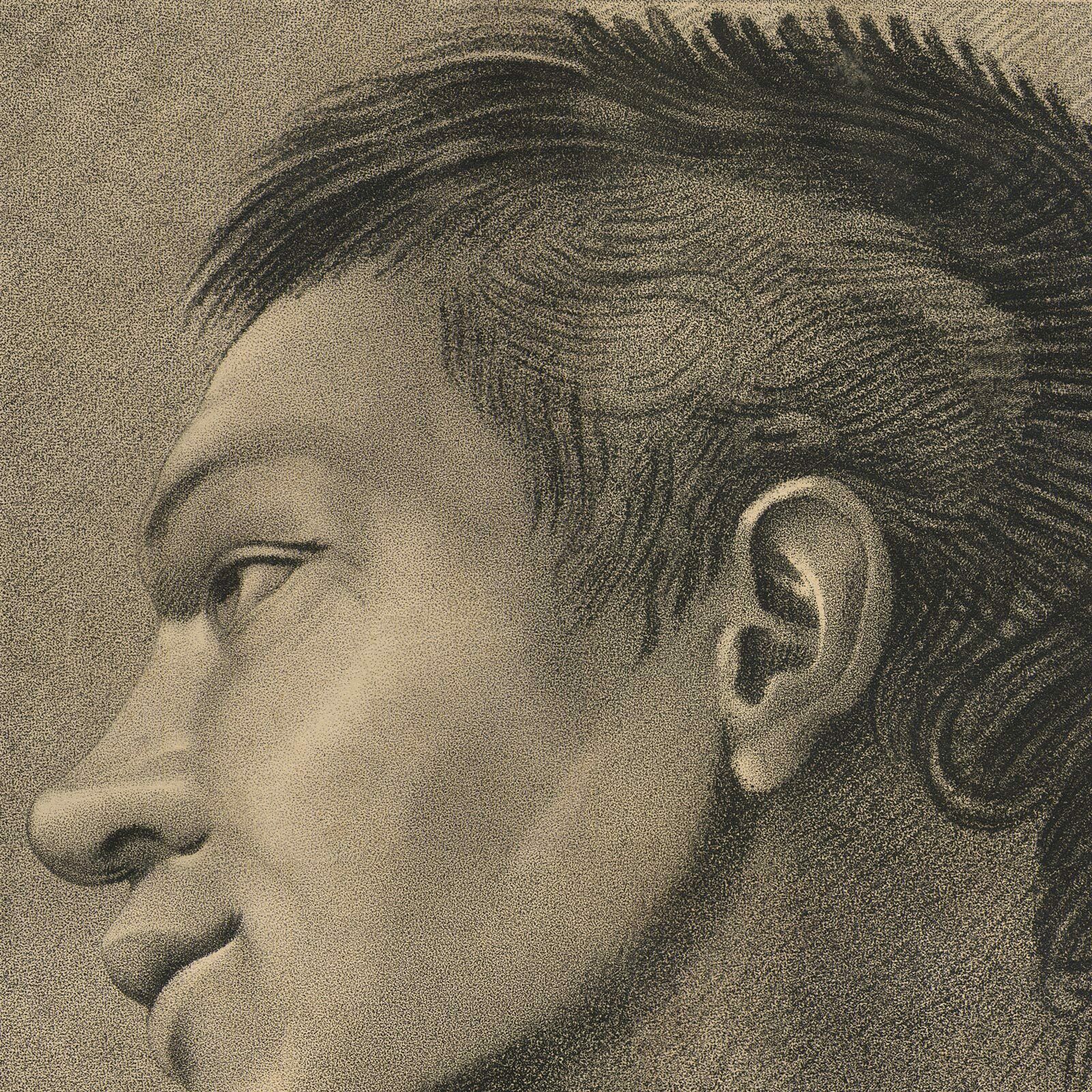 Striking Antique Engraving: After Annibale Carraci, “Head Of A Youth”, 1807 photo for sale